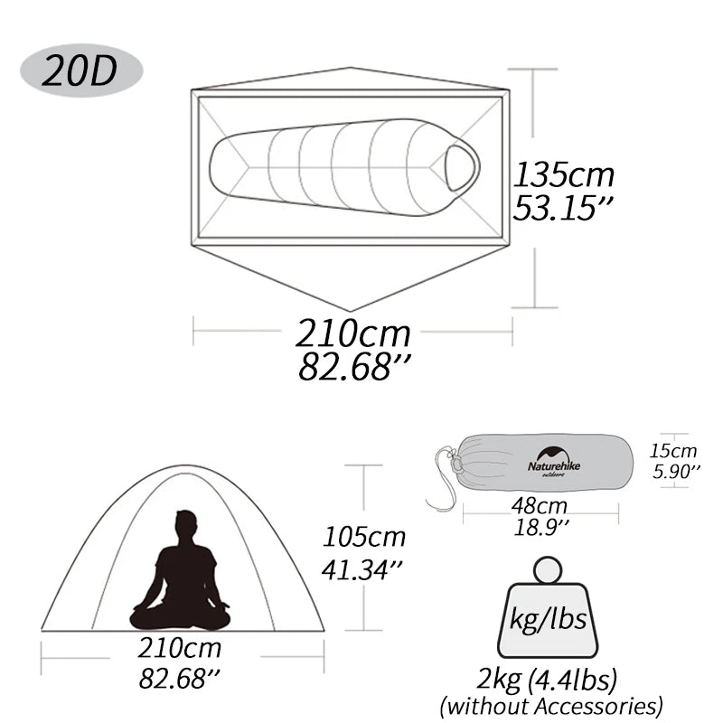 Naturehike Ultralight One Person Cycling Tent Sun Shelter Waterproof