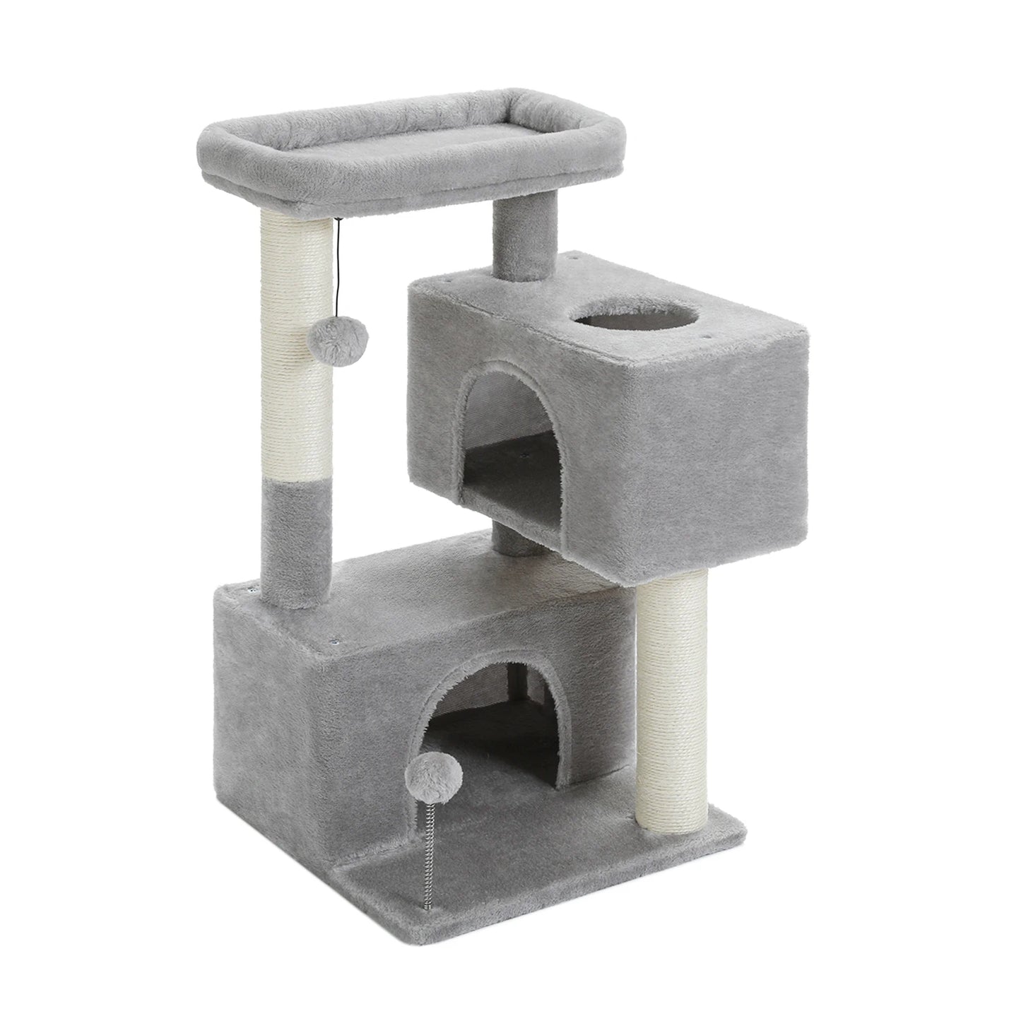 PEQULTICN Three Tier Cat Tree Tower With Sisal Scratching Post