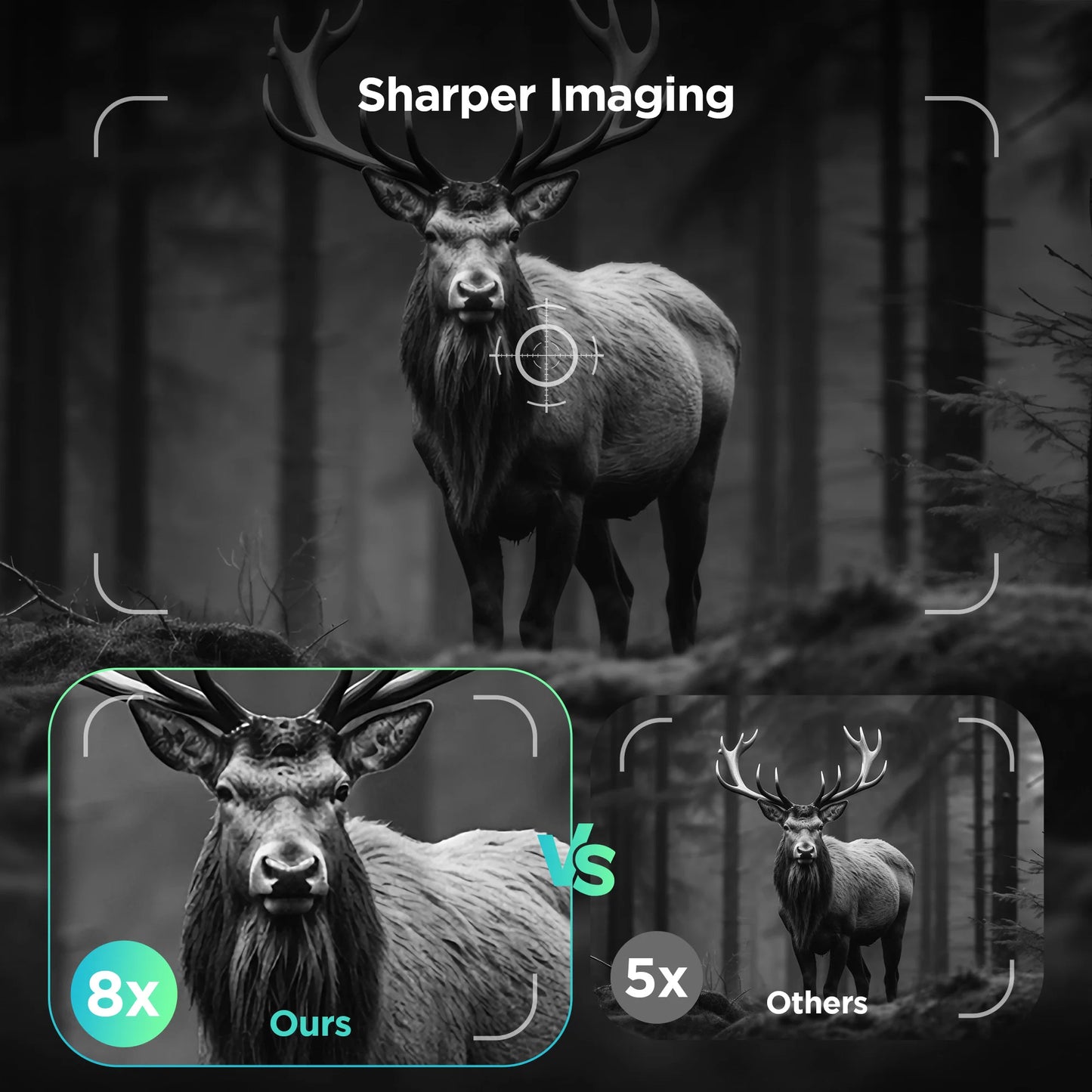 DIYIMINE Night Vision Binoculars IR Illuminator 4K Video Recording