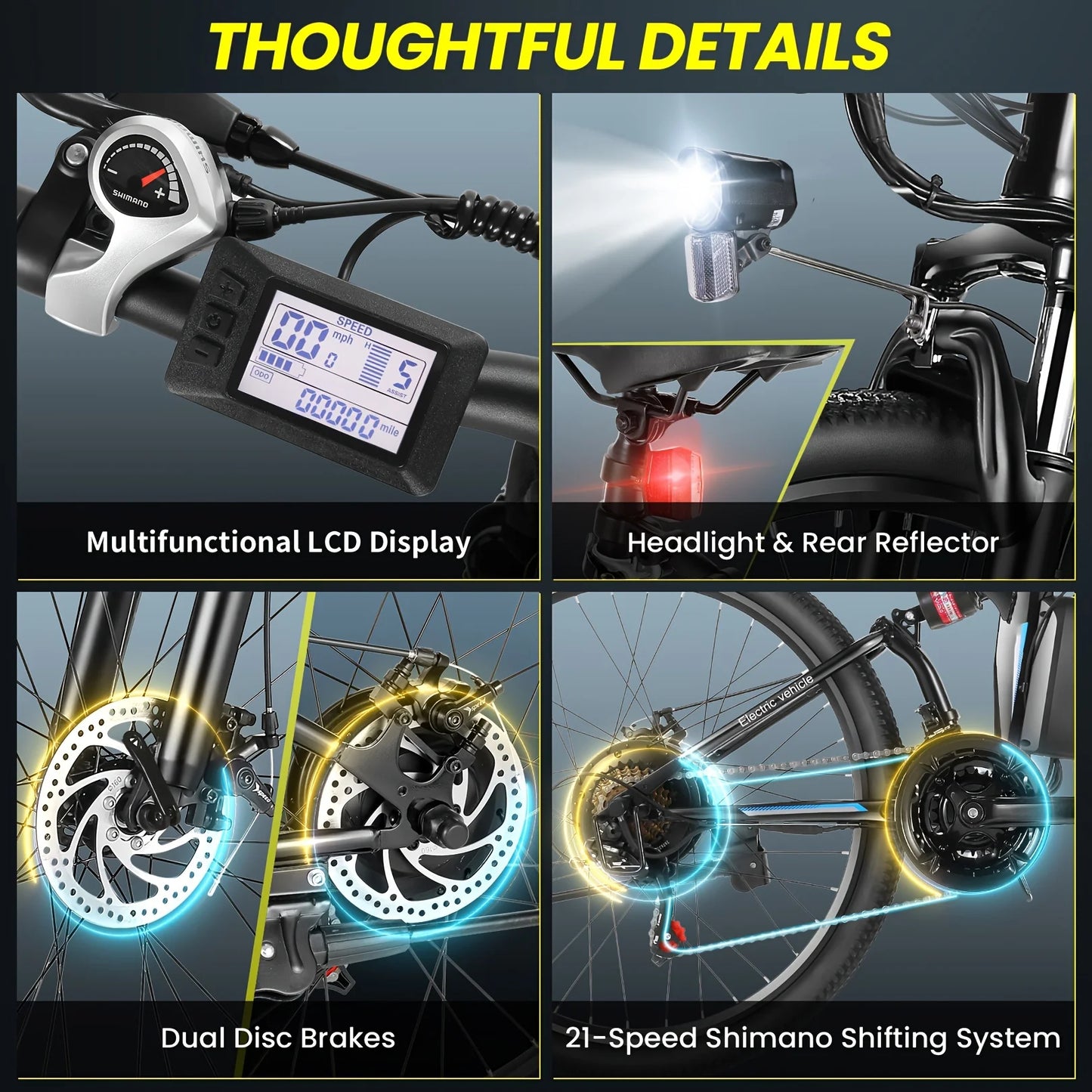ViviFolded Folding Electric Bike With 500W Motor