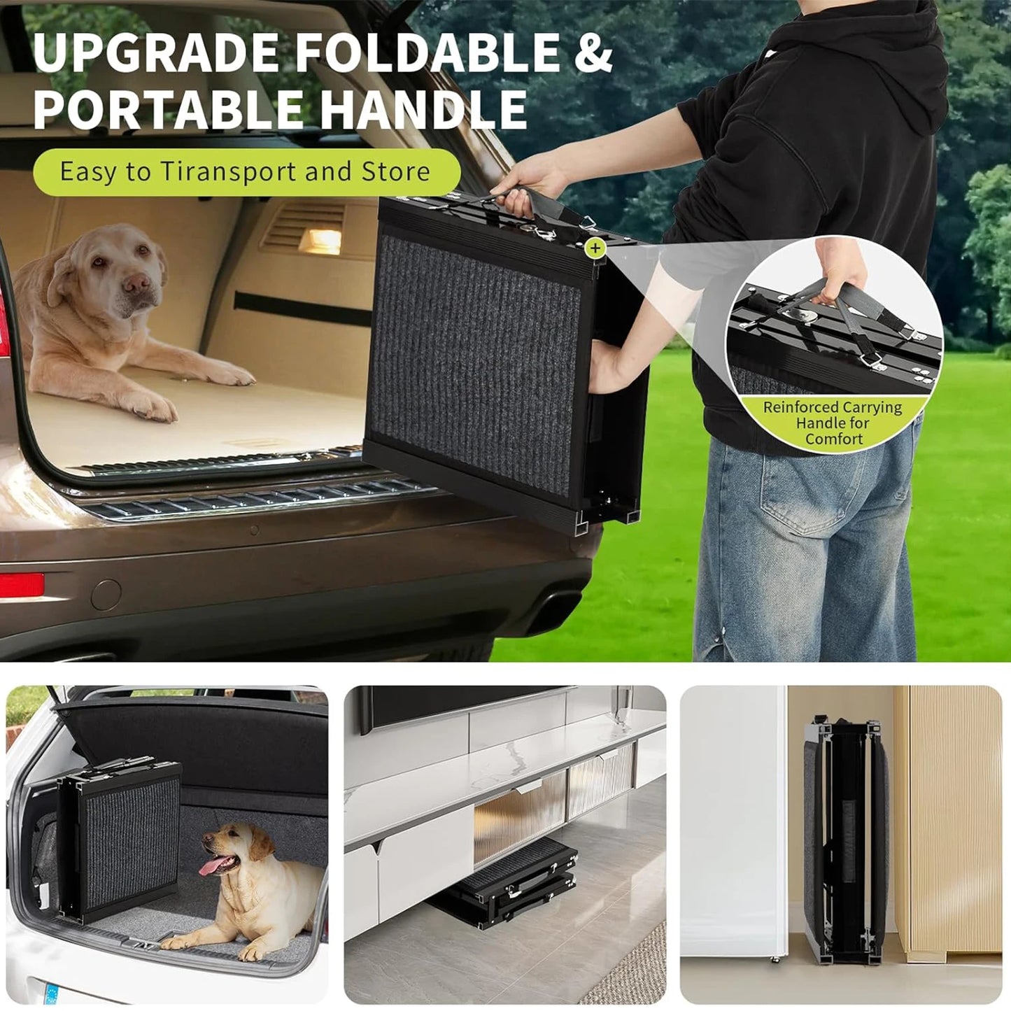 HiMISSDog Upgraded Car Ramp With Non Slip Surface Large Dogs