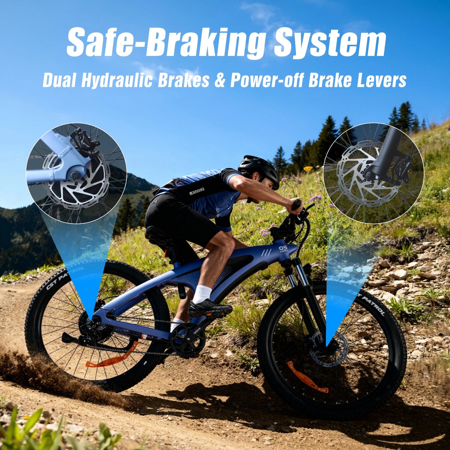 HUANCE HX Q5 2000W Electric Mountain Ebike With Removable Battery