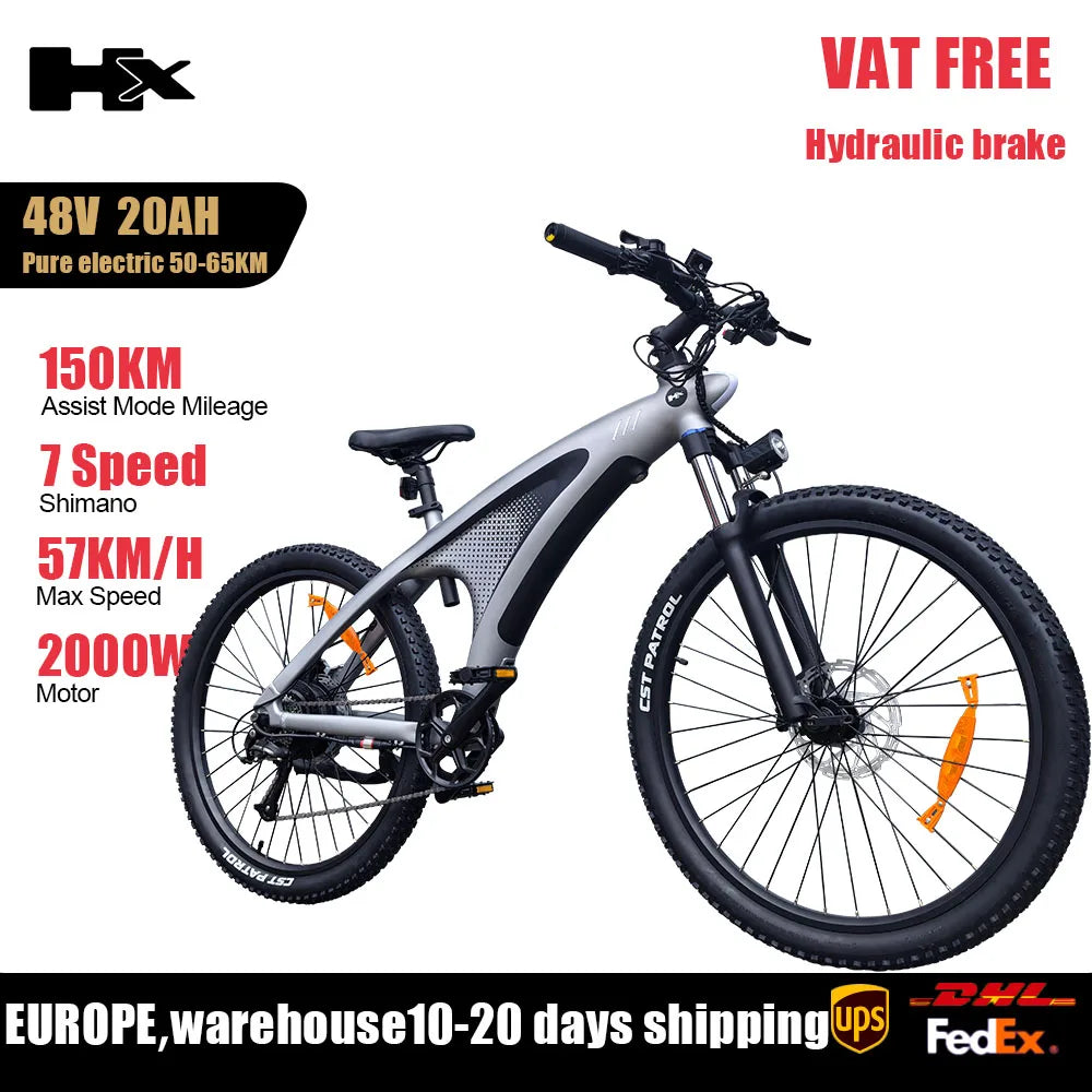 HUANCE HX Q5 2000W Electric Mountain Ebike With Removable Battery