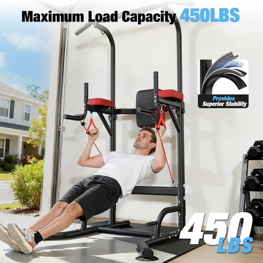 Dskeuzeew Power Tower Pull Up Bar Station