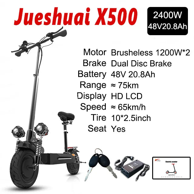Jueshuai Outdoor Electric Scooter 48V-72V 1000W-6000W Off Road