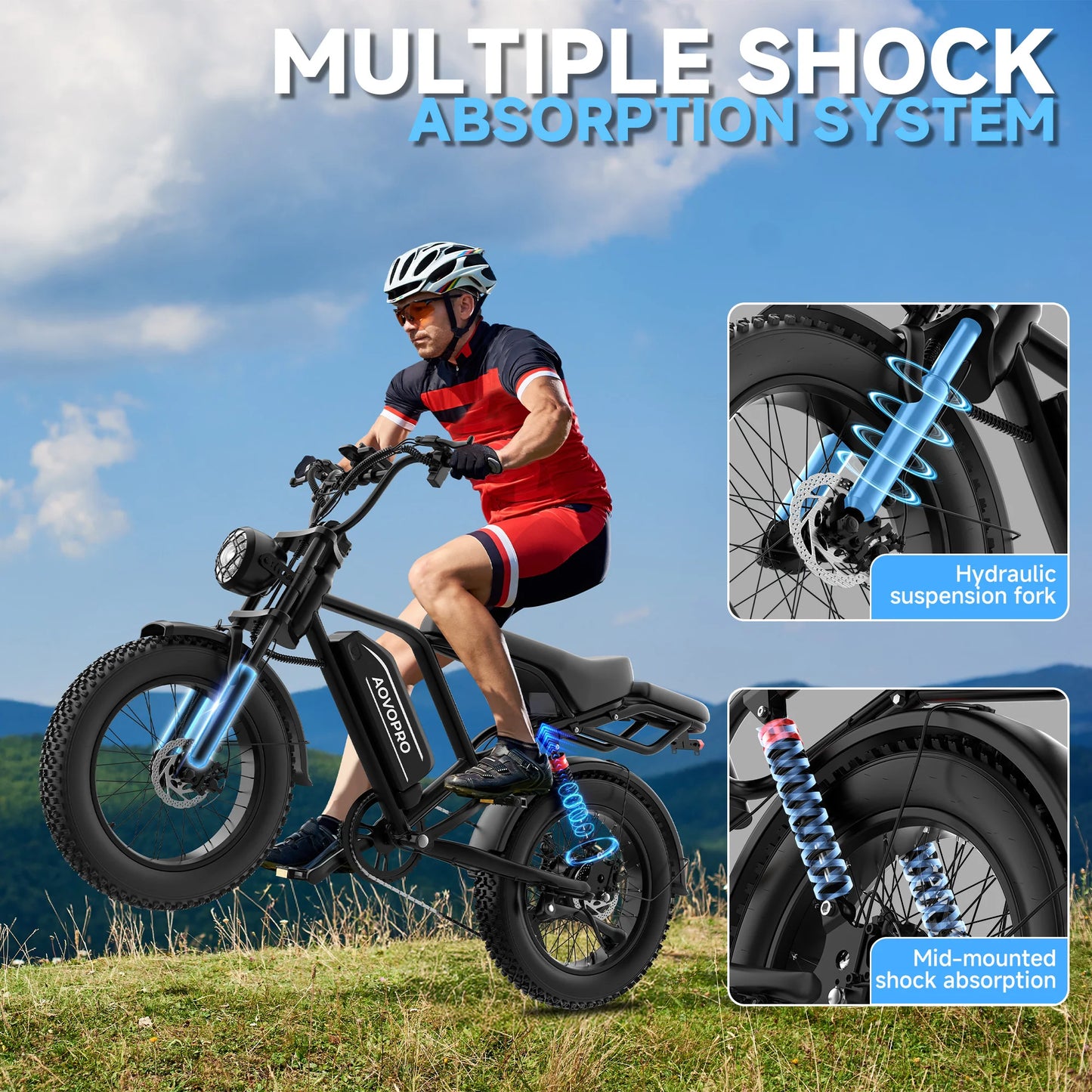 AOVOPRO AP20 Electric Scooter 1500W Peak Power 70 Mile Range