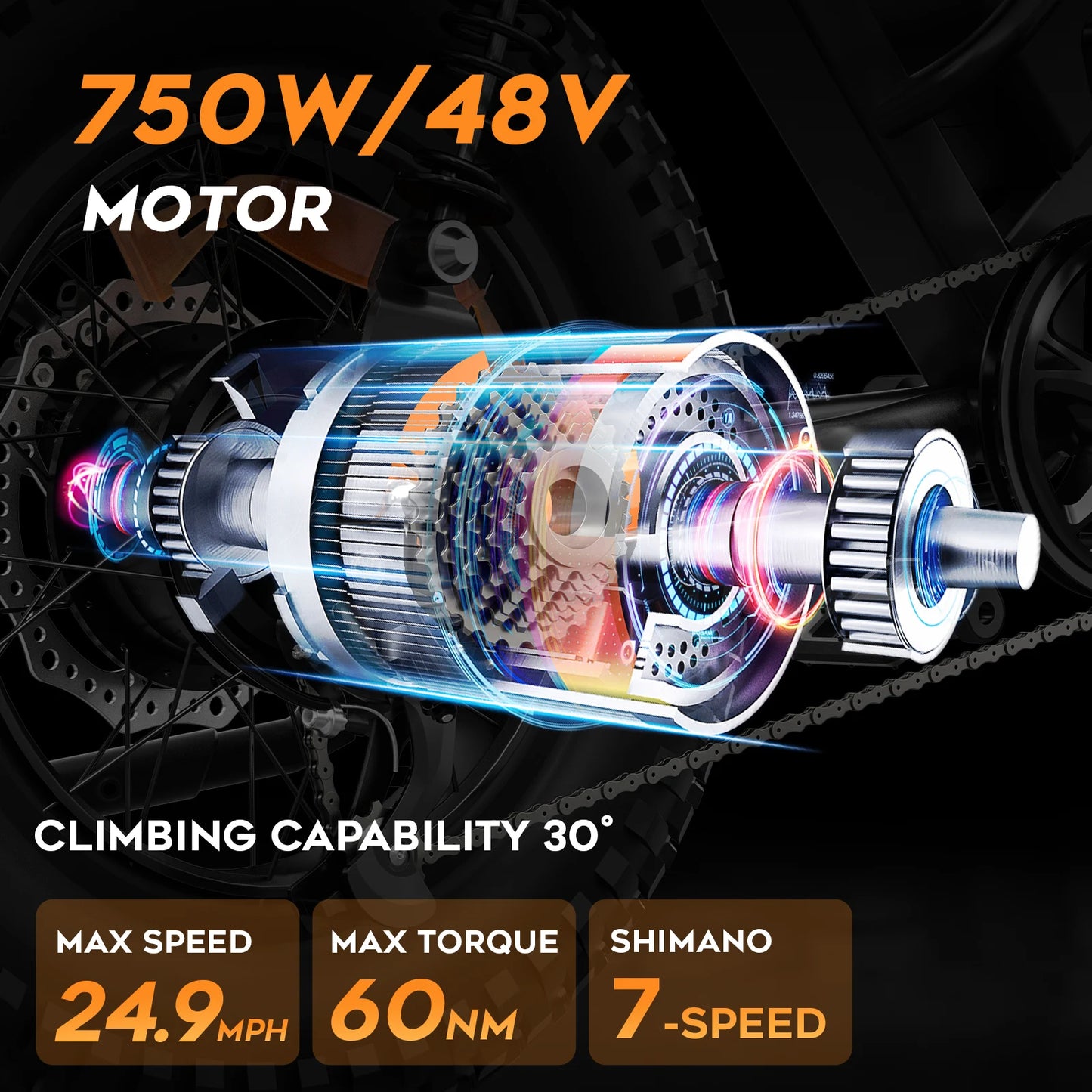 EILLEO SPACEWALK Mountain Electric Bike With 750W Peak Motor