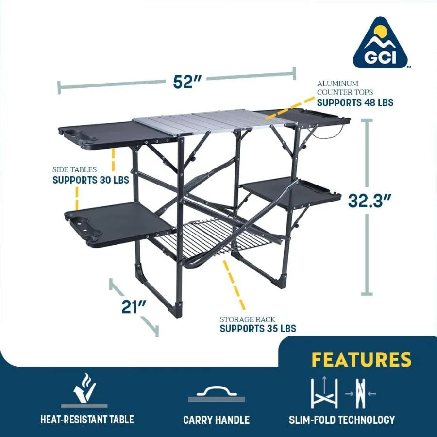 General Use Cook Station Portable Folding Kitchen Table Outdoor