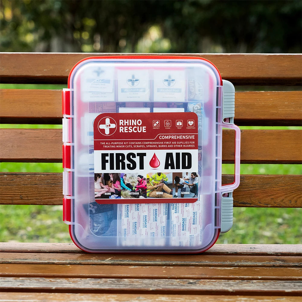 Rhino Rescue 350-Piece All-Purpose First Aid Kit for Home