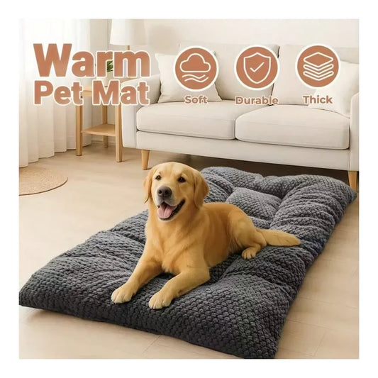 Cotton Plush Dog Bed Square for Warm Comfort and Rest