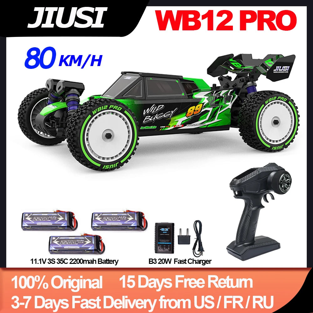 JIUSICE WB12 PRO 4WD RC Car Brushless Remote Control
