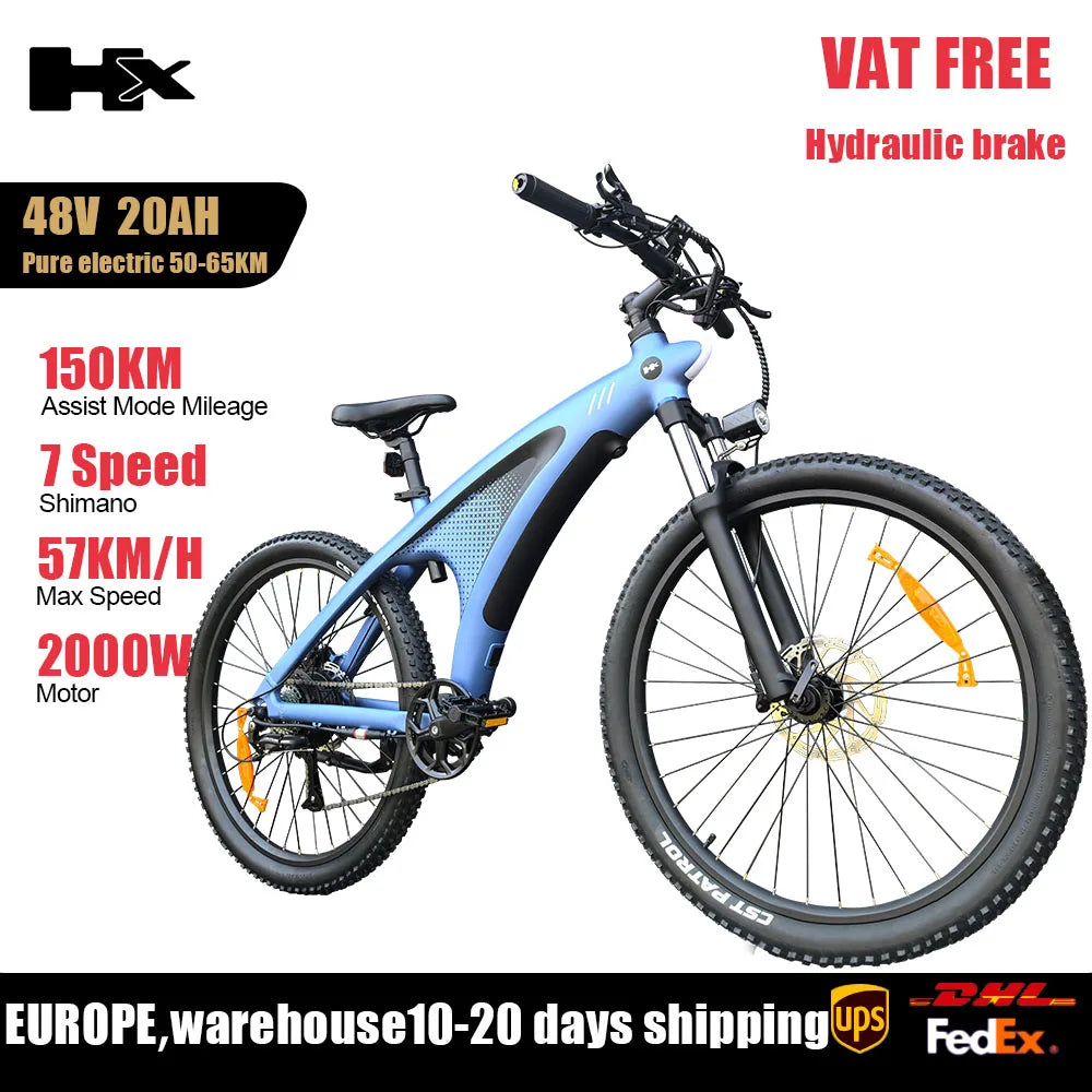 HUANCE HX Q5 2000W Electric Mountain Ebike With Removable Battery