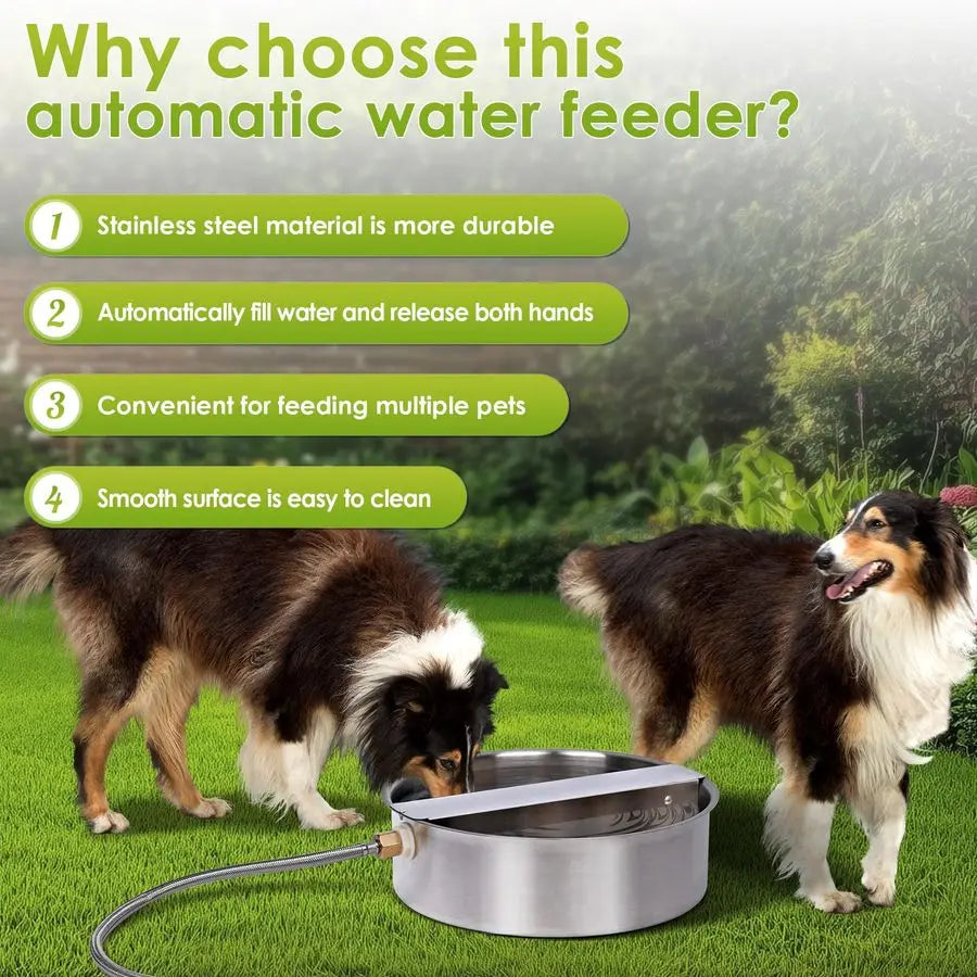 Dog Water Fountain Dispenser Large Breed Outdoor Auto Valve