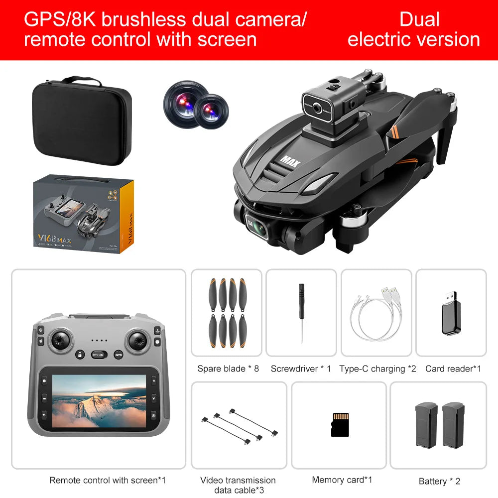 V168 Max Mini Drone With Dual Cameras And 5G FPV