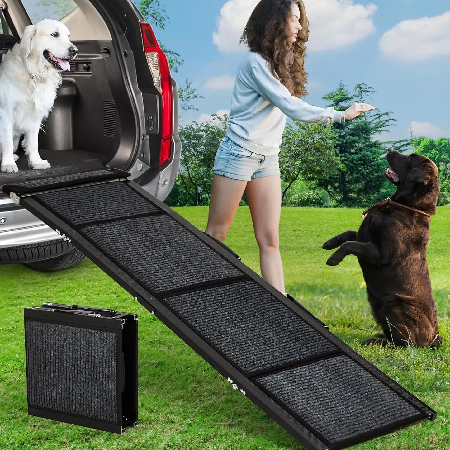 HiMISSDog Folding Car Ramp for Dogs