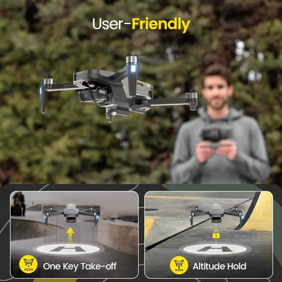 4K GPS Drone With 3 Axis Gimbal And Foldable Design