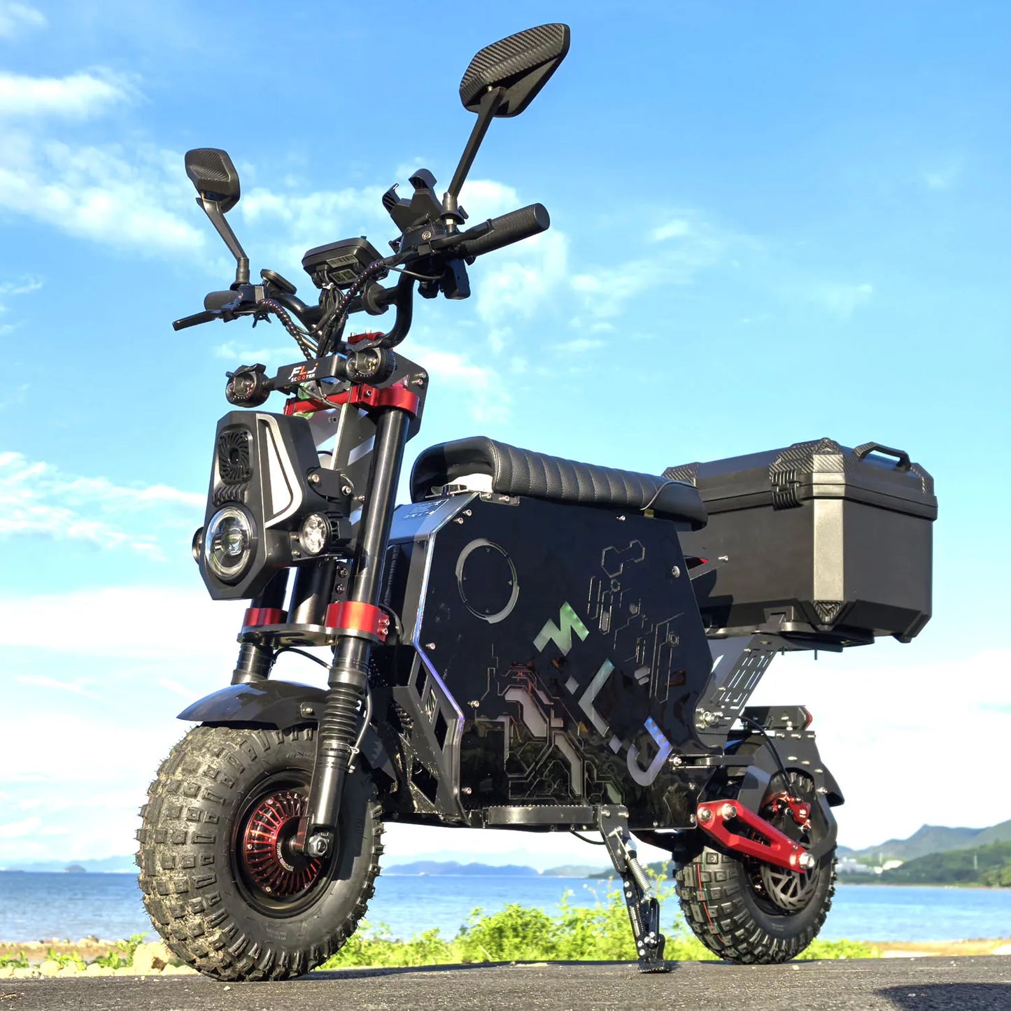 FLJ 72V 12000W Electric Off Road Scooter With App