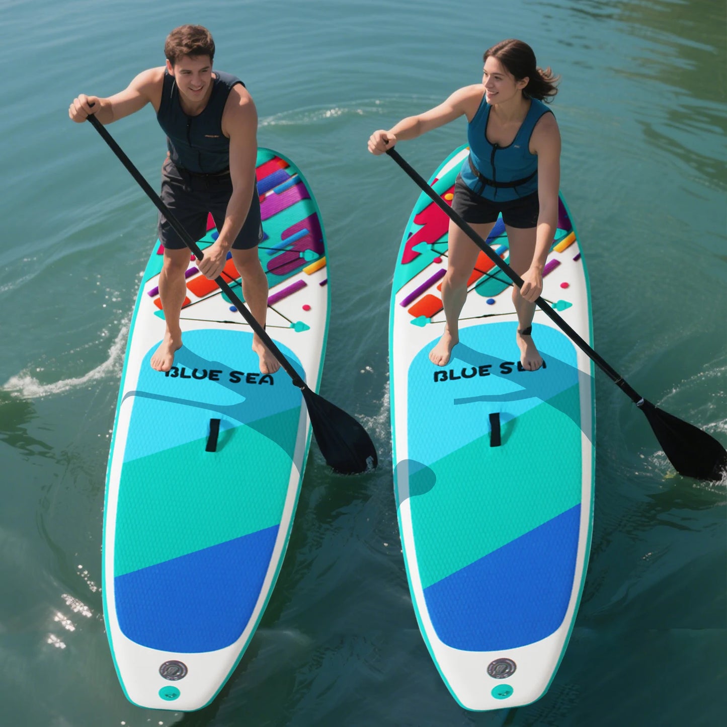 CADALENE Inflatable Stand Up Paddle Board with Anti-Slip EVA Deck