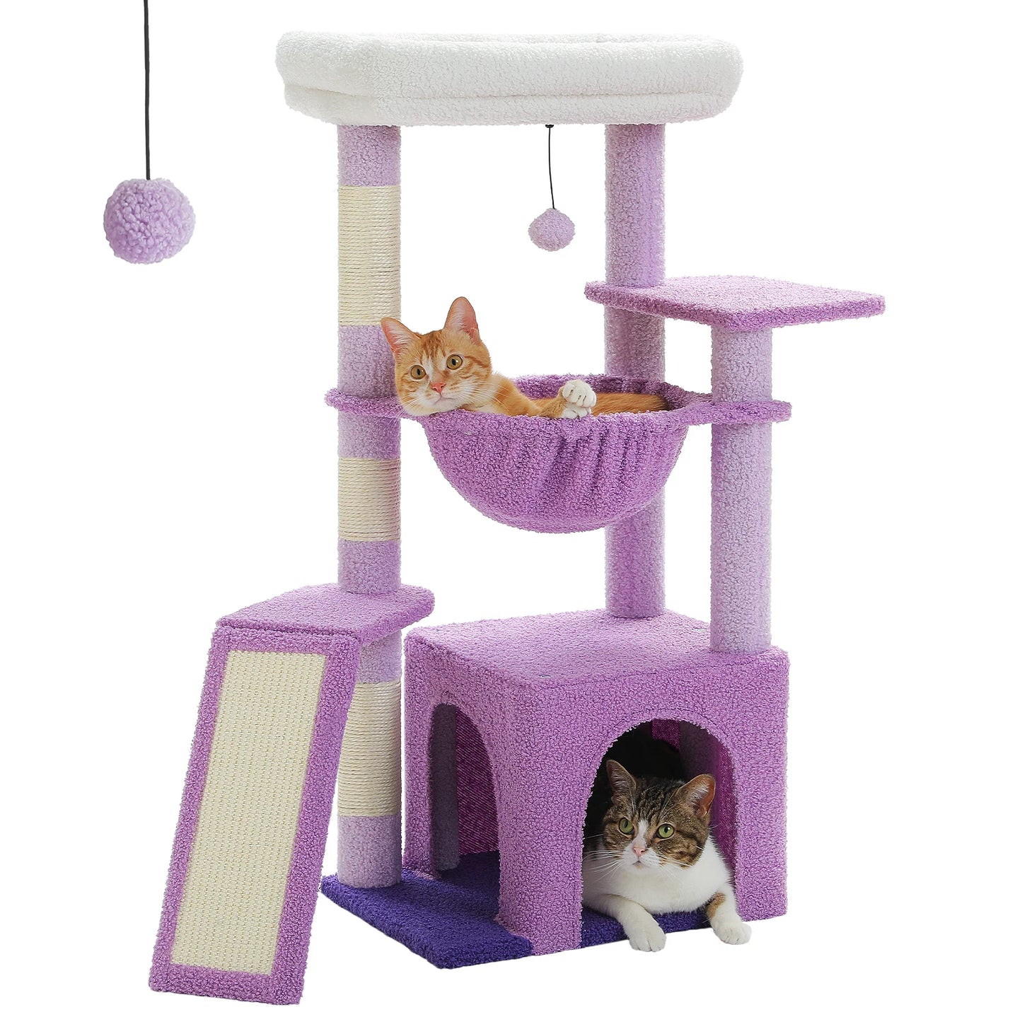 PEQULTICN Three Tier Cat Tree Tower With Sisal Scratching Post