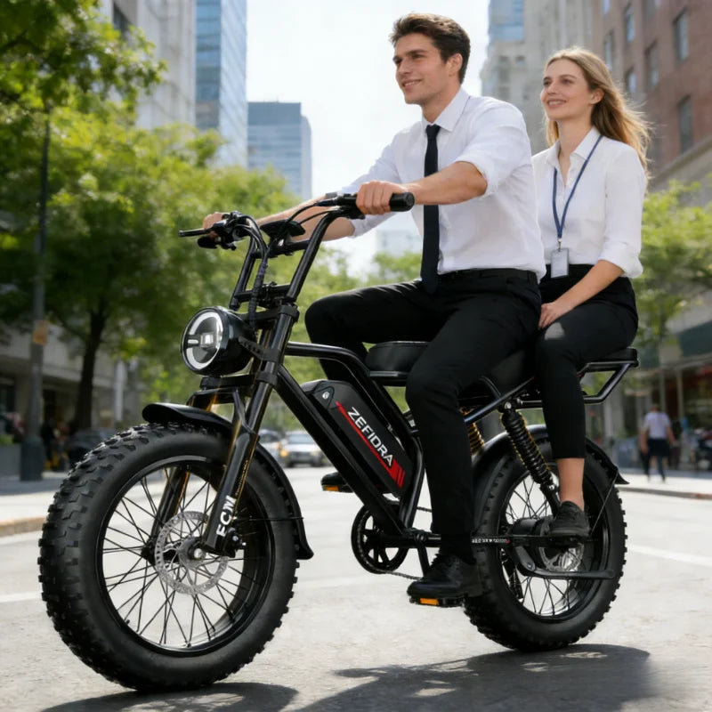 ZEFIORA Electric Fat Bike 1000W 2000W Brushless Motor Lithium Battery