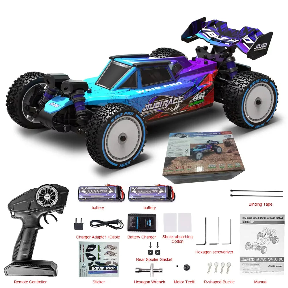JIUSICE WB12 PRO 4WD RC Car Brushless Remote Control