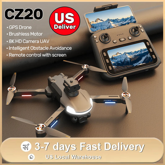 Jikefun GPS RC Drone 8K Dual Camera UAV FPV WiFi Quadcopter 3 Batteries