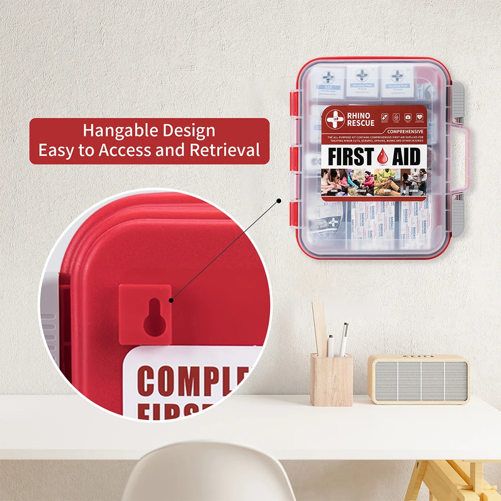 Rhino Rescue 350-Piece All-Purpose First Aid Kit for Home
