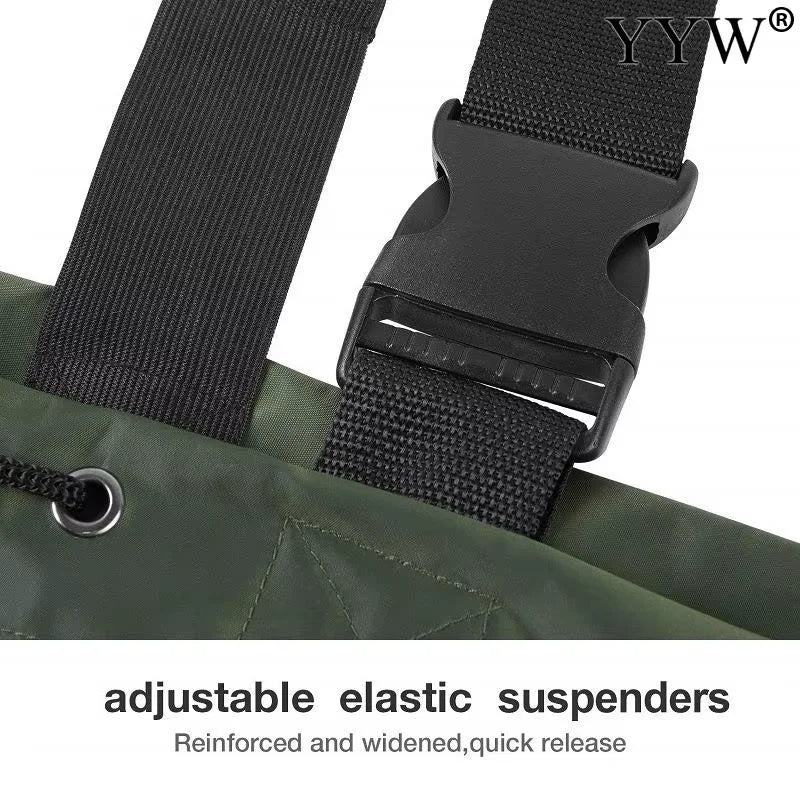 Waterproof Fishing Waders Chest Length With Boots Durable Breathable Overalls