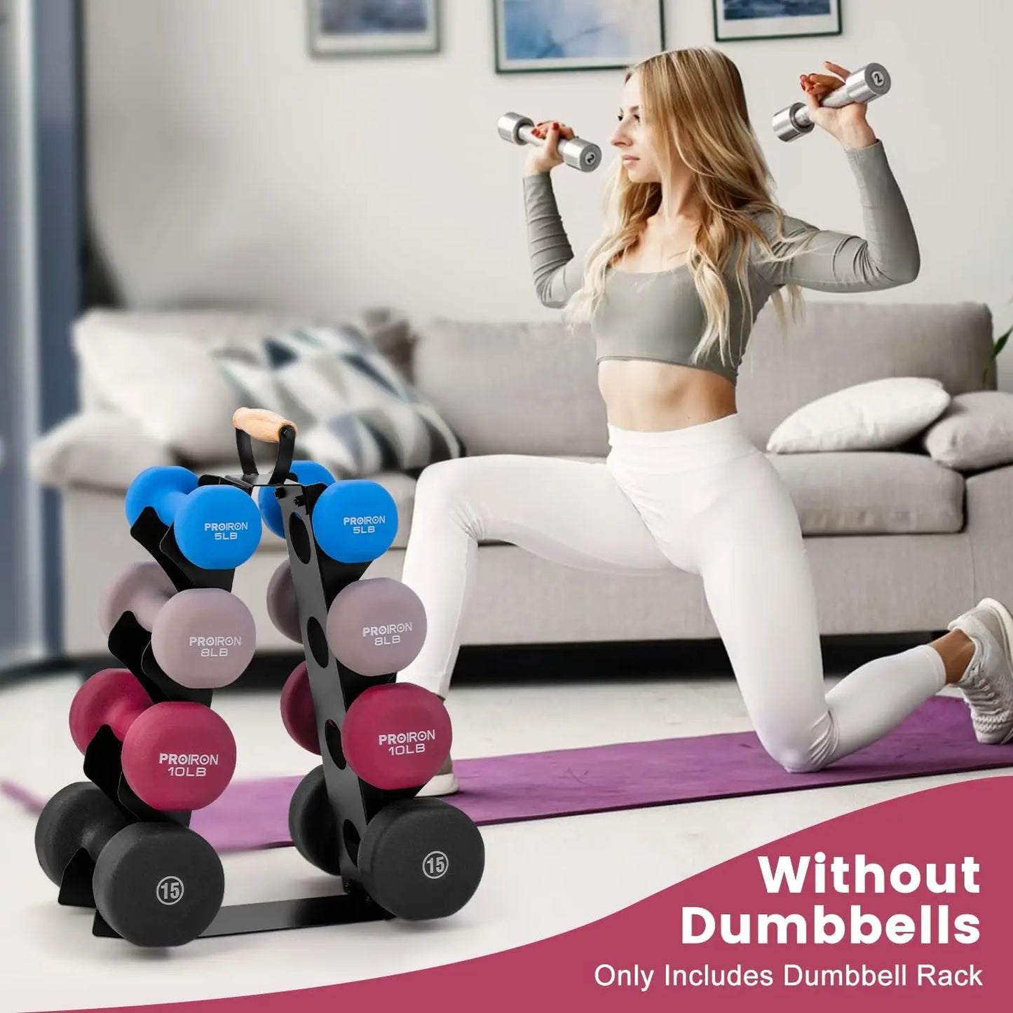 Compact A Frame Dumbbell Rack Stand for Home Gym Storage