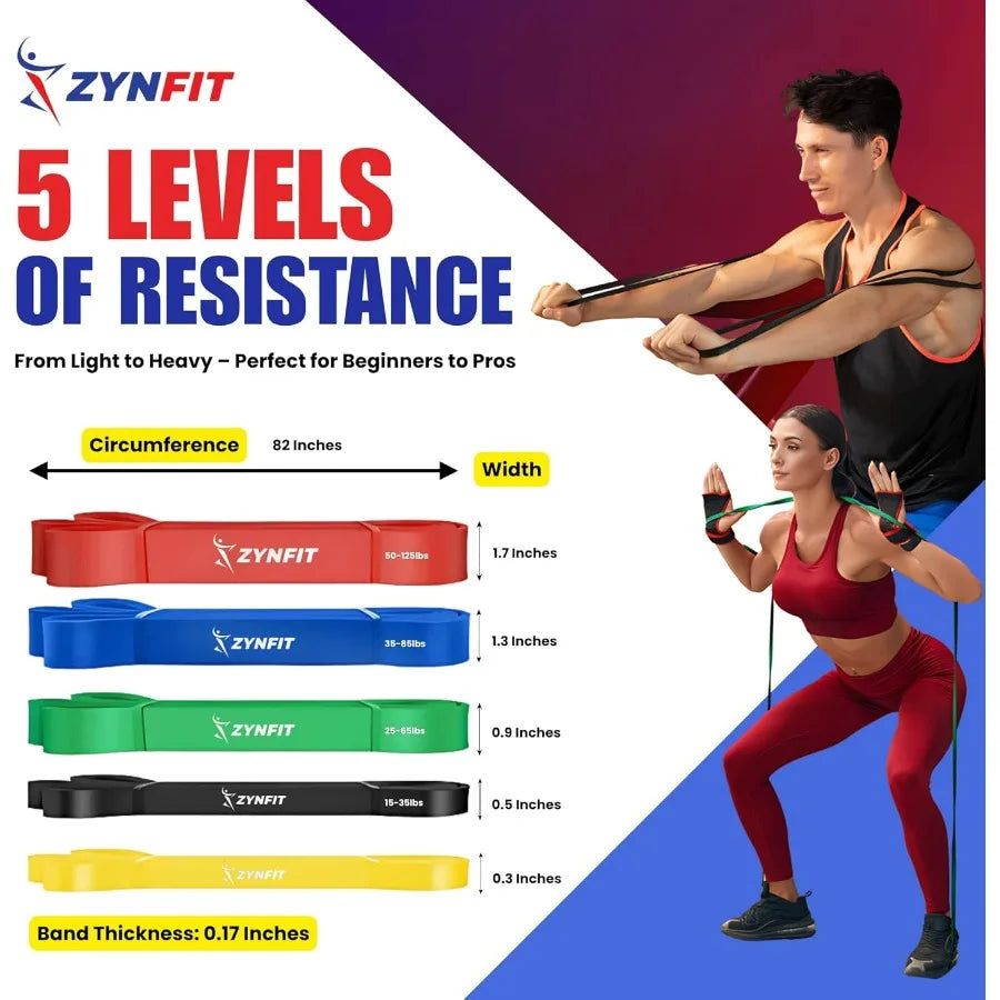 None 100% Natural Latex Resistance Bands Set With Door Anchor