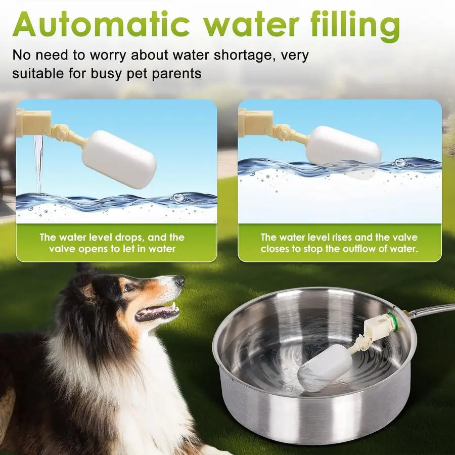 Dog Water Fountain Dispenser Large Breed Outdoor Auto Valve
