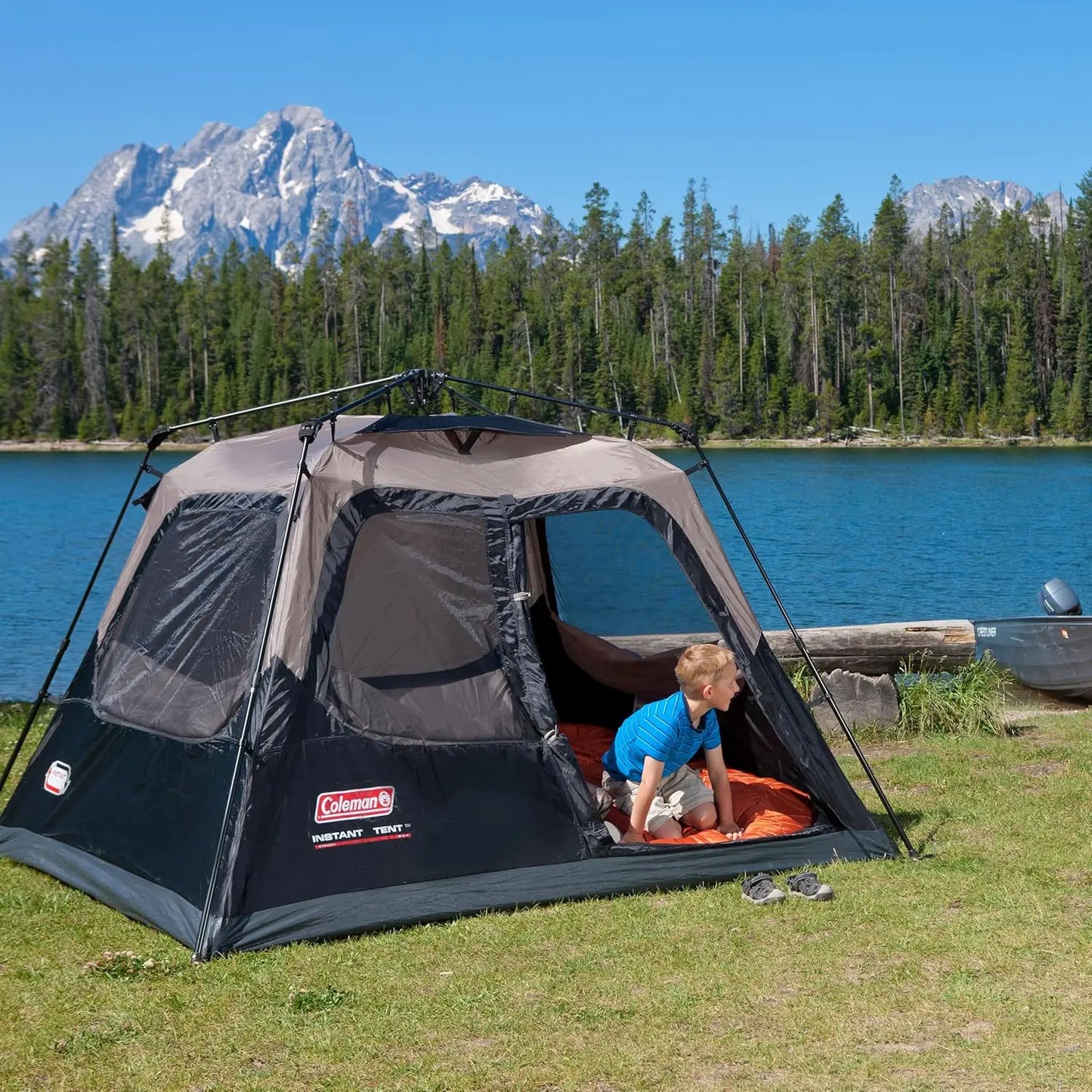 Instant Family Camping Tent With Quick Setup And Pre-Attached Poles