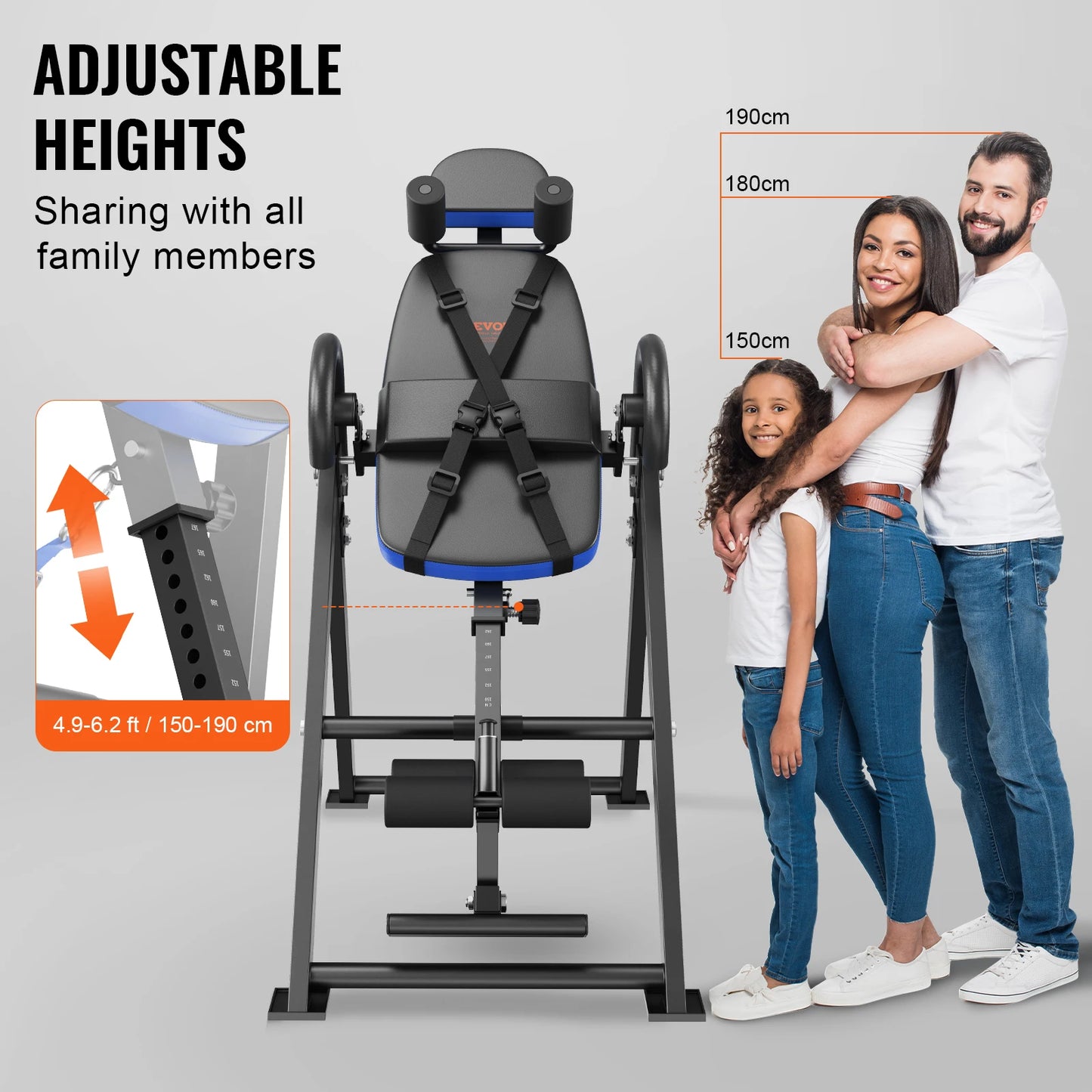 SucceBuy Inversion Table Heavy Duty Decompression Back Stretcher With Headrest