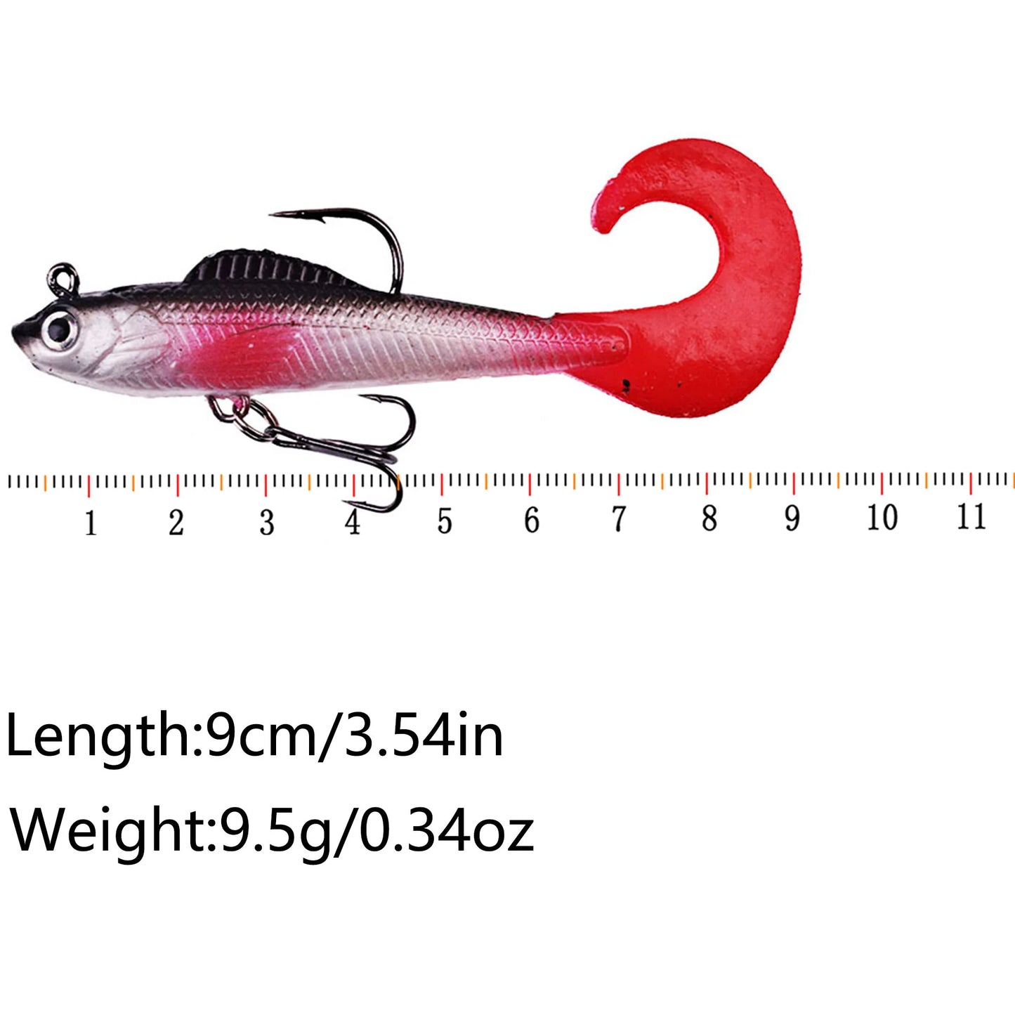 6-Piece Soft Silicone Wobblers Lure Set For Sea Bass Pike