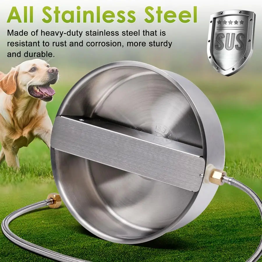 Dog Water Fountain Dispenser Large Breed Outdoor Auto Valve