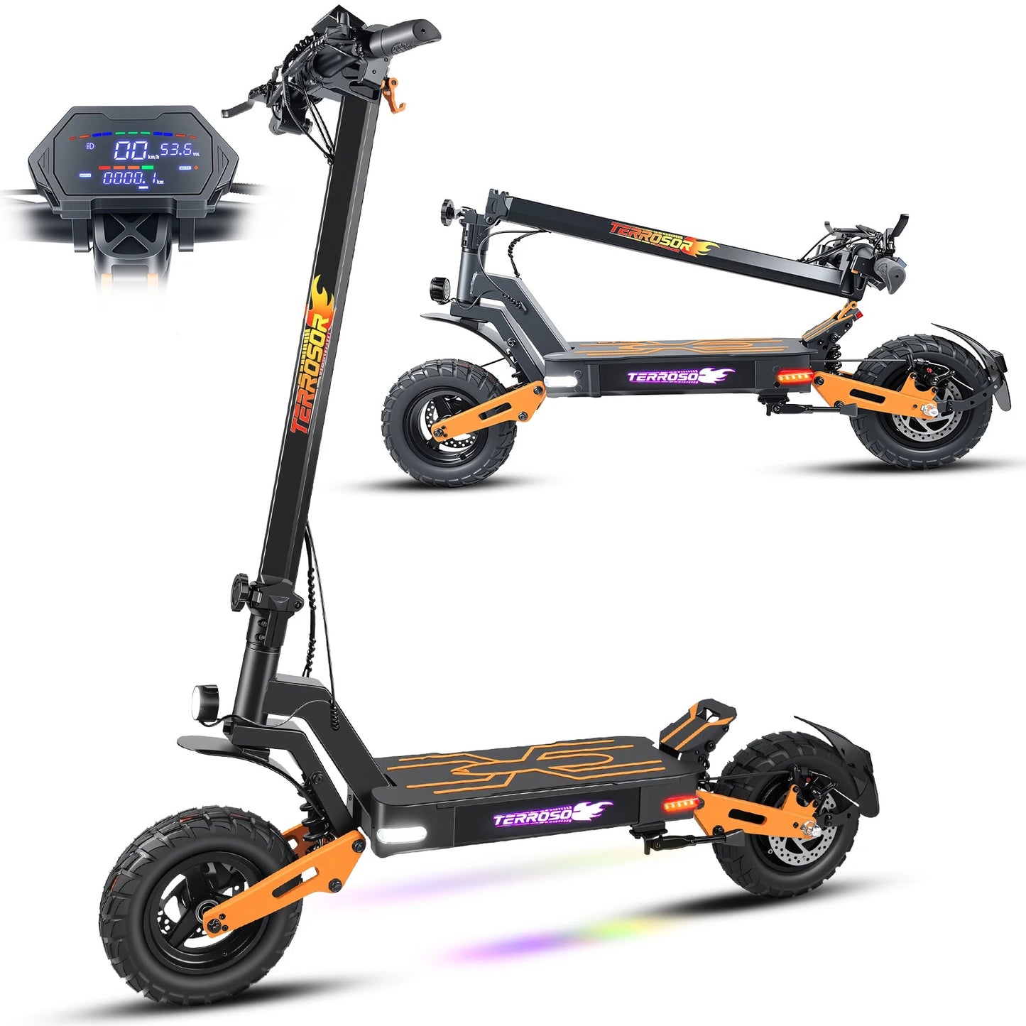 Folding Electric Scooter For Adults 40 MPH Range 30 Miles