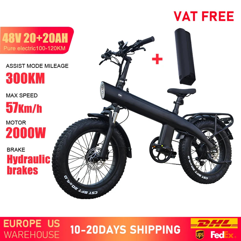HX Q3 Electric Fat Bike 2000W 48V 20Ah