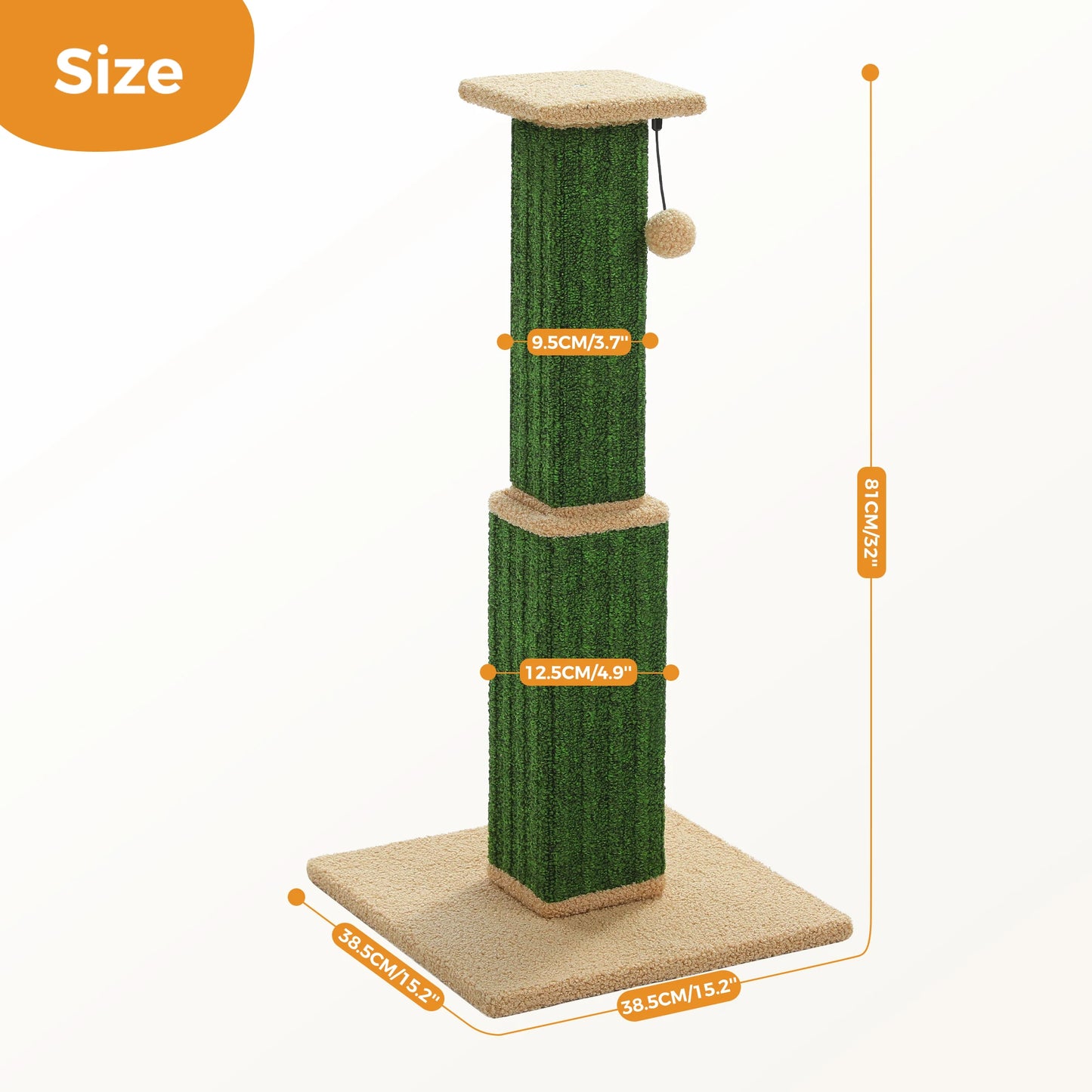 PAWZ Road Cat Scratching Post Indoor Play Toy Durable Sisal