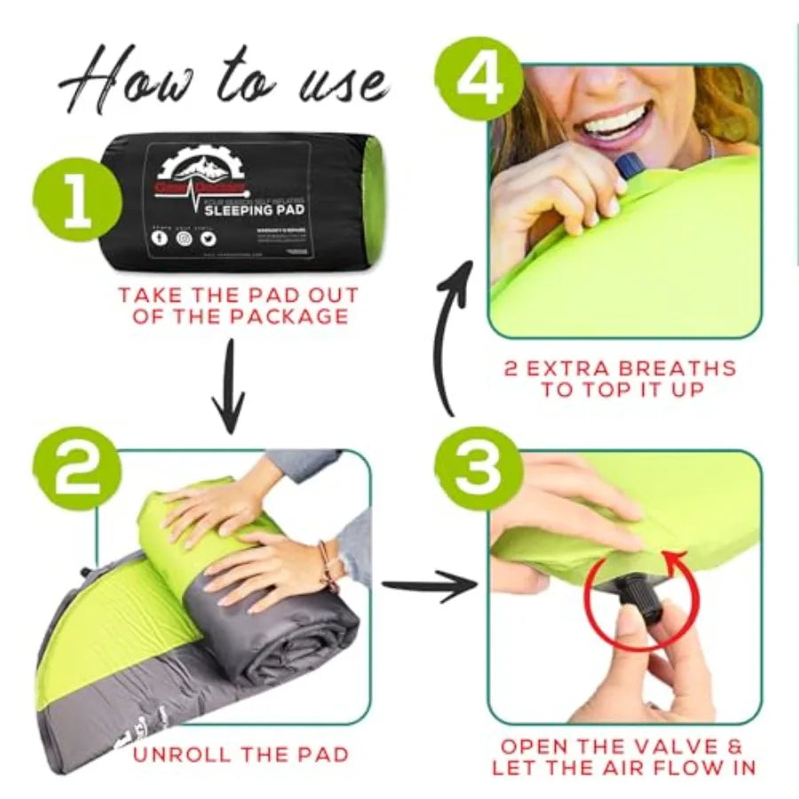 Guangdong Self Inflating Camping Sleeping Pad With 4.3 R Value