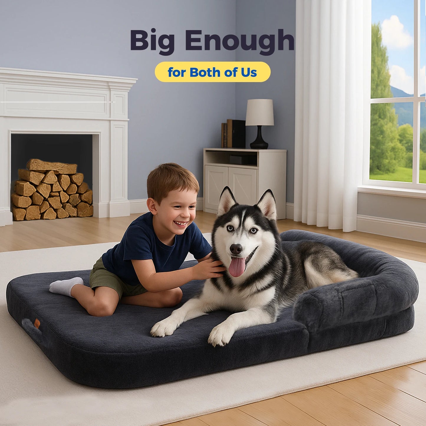 PAWZ Road Foldable Dog Bed With Washable Non Slip Bottom