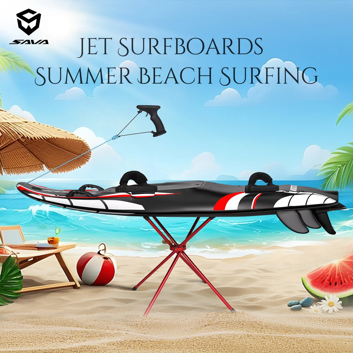 Jet Surfboard Carbon Fiber Gas-Powered Surfboard 109cc Engine