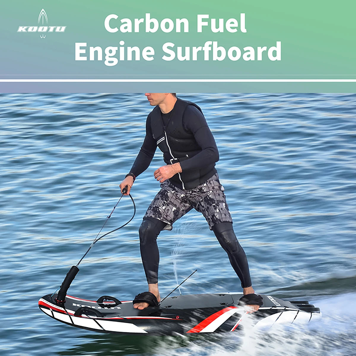 Jet Surfboard Carbon Fiber Gas-Powered Surfboard 109cc Engine