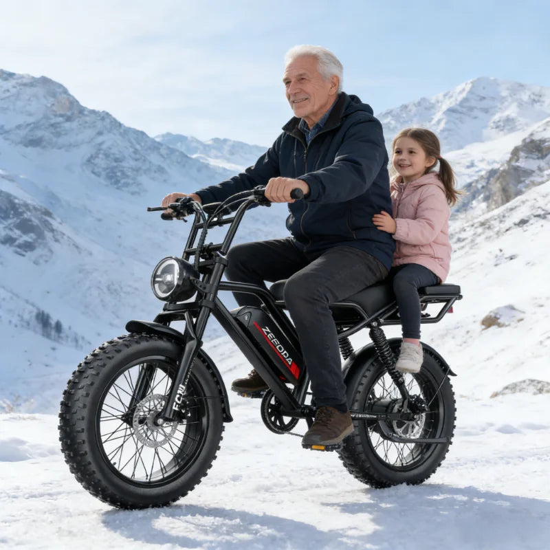 ZEFIORA Electric Fat Bike 1000W 2000W Brushless Motor Lithium Battery