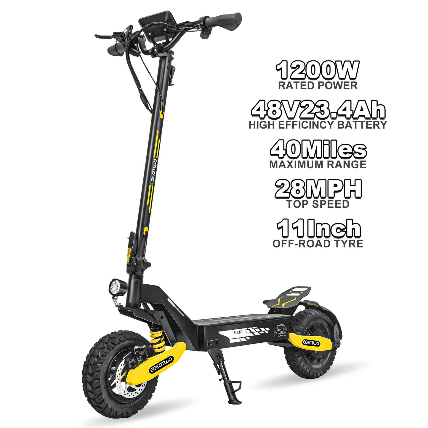 EOEOTWO GT06 Electric Scooter 1200W Off Road Dual Suspension