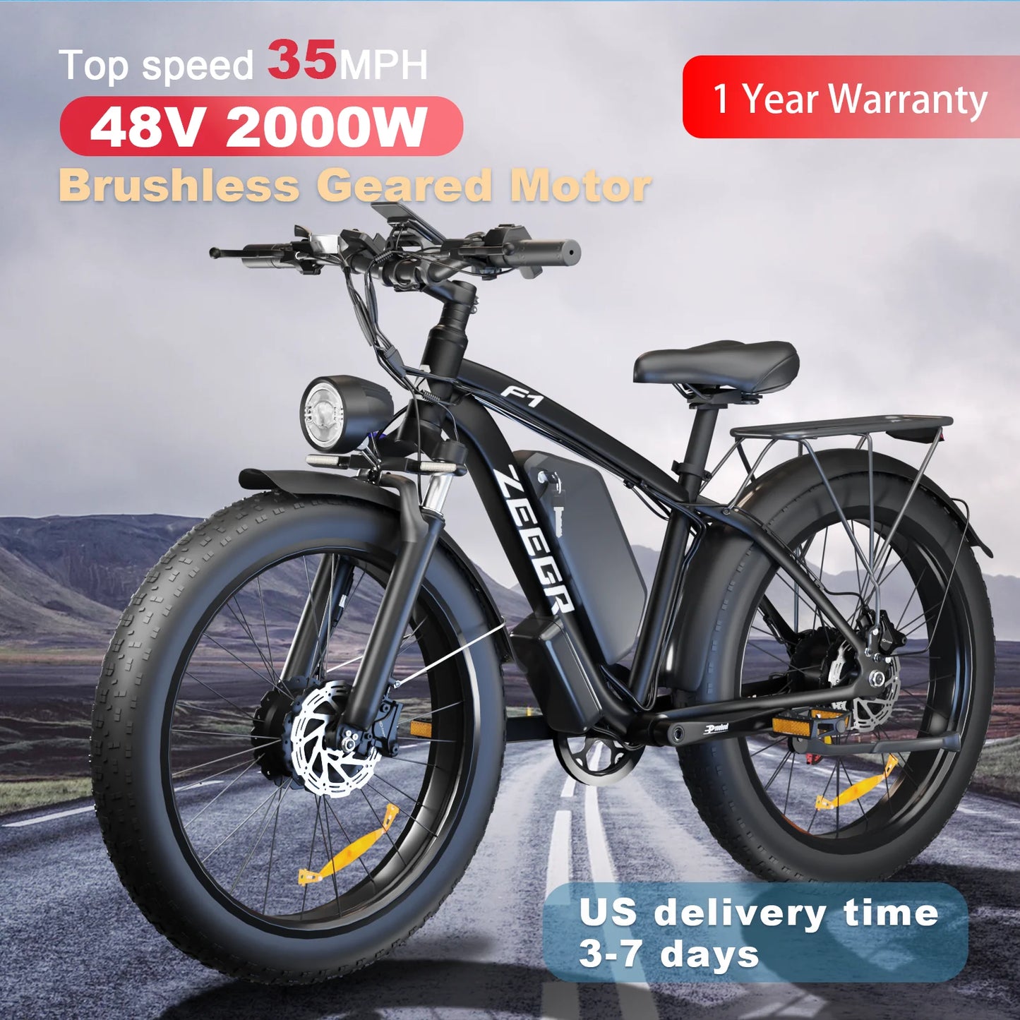 MOOBELO M1 48V 2000W Dual Motor Fat Tire Electric Bike