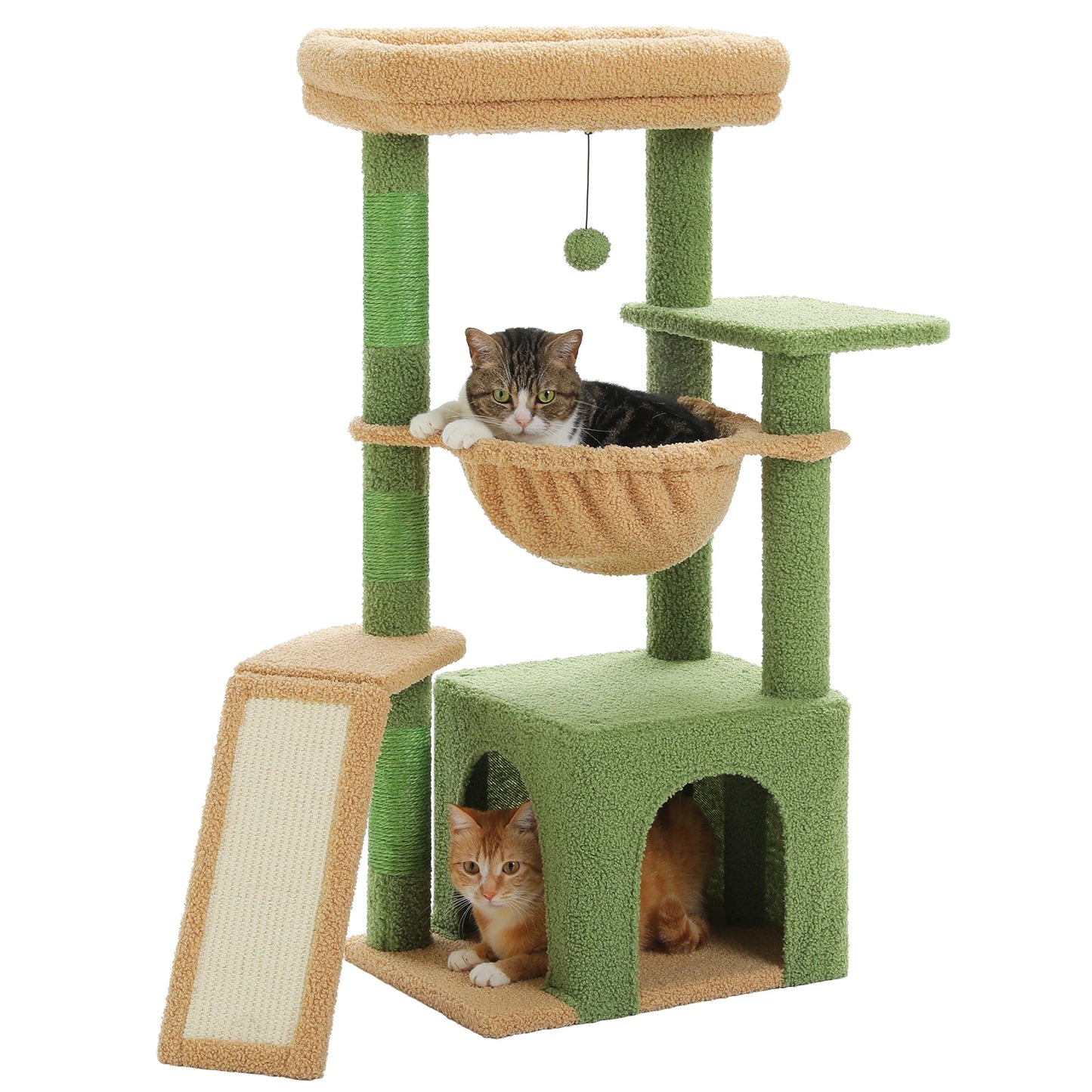 PEQULTICN Three Tier Cat Tree Tower With Sisal Scratching Post