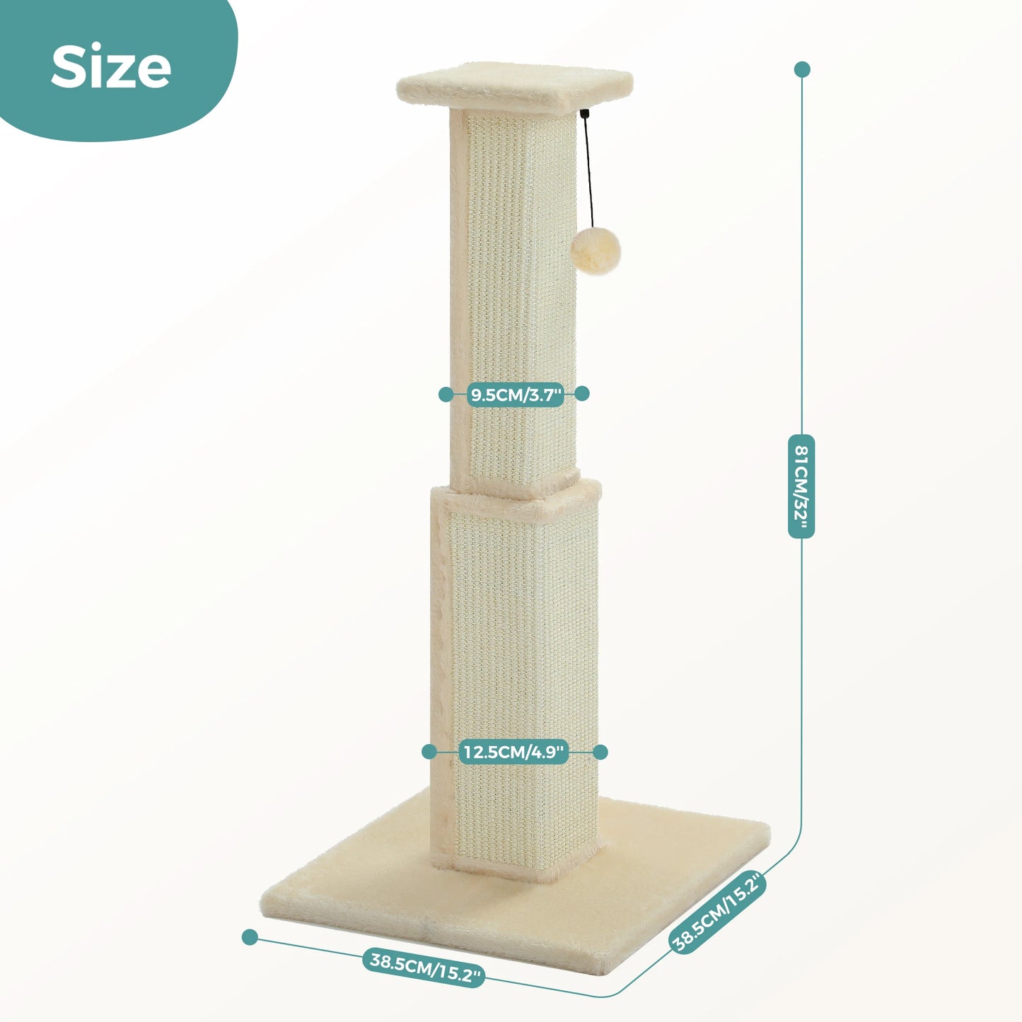 PAWZ Road Cat Scratching Post Indoor Play Toy Durable Sisal