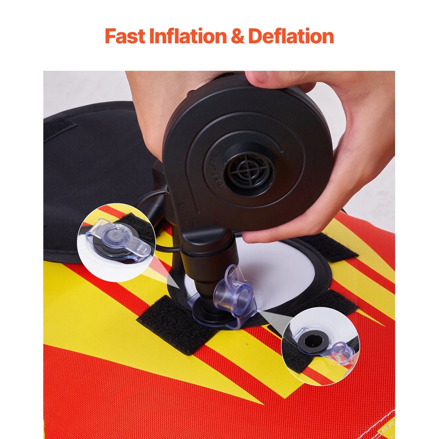 SucceBuy Towable Inflatable Tube for Boating Water Sports