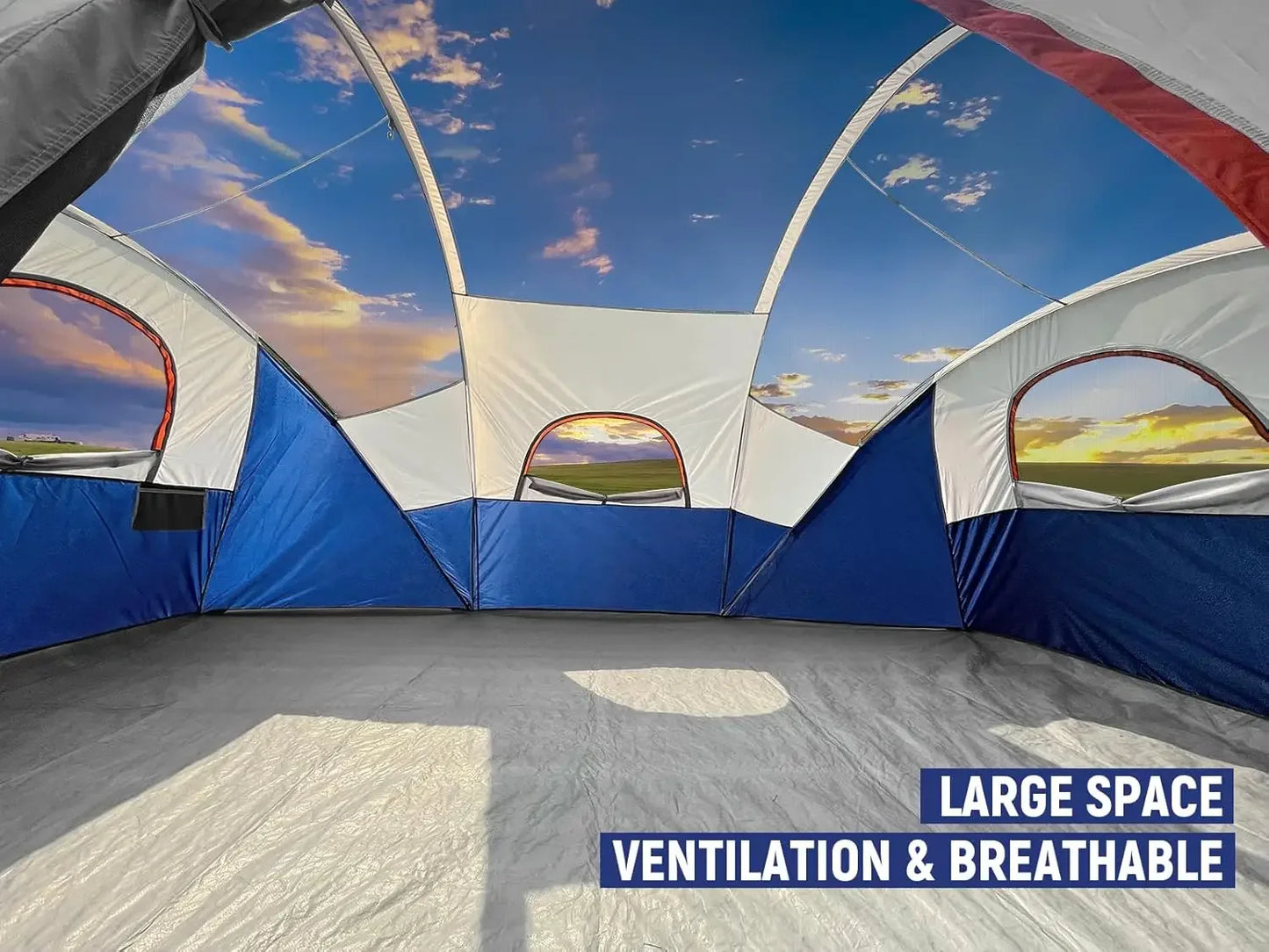 Unp Family Camping Tent Dome Windproof Shelter Outdoors