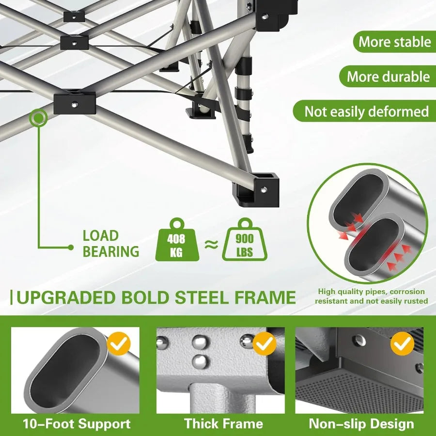 XMSJ Camping Cot With Mattress Portable Bed For Adults
